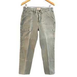 Marine Layer Womens Carpenter Pants Sage Green Utility Straight Leg Size 32